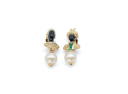 *YVES SAINT LAURENT 
Par de pendientes «Moretto ve