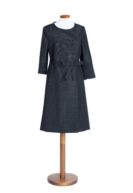 *CHRISTIAN DIOR 
Cappotto nero a doppiopetto dal t