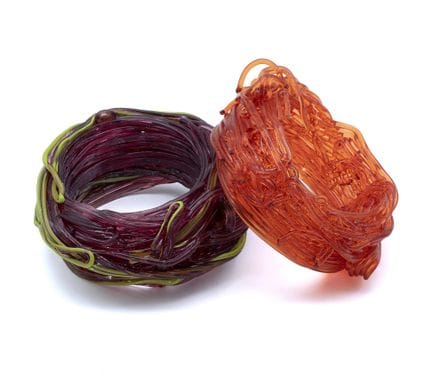 *GAETANO PESCE
Pair of bracelets from the Spaghett