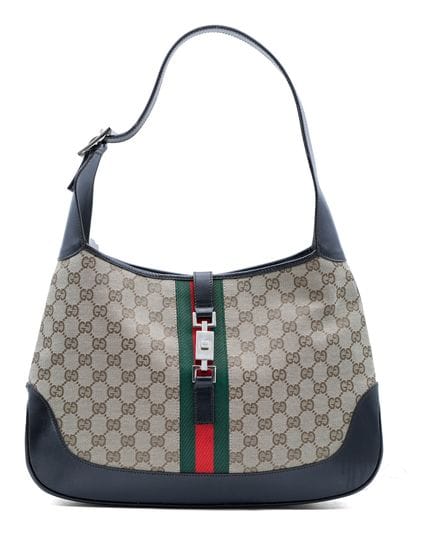 *GUCCI 
Borsa Jackie in tela con logo beige/marron