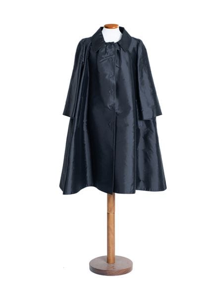 *CHRISTIAN DIOR 
Cappotto in faille di seta nera d