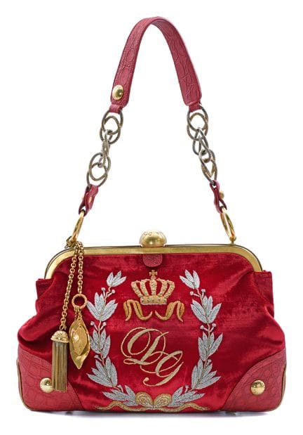 *DOLCE &amp; GABBANA 
Borsa a tracolla in velluto 