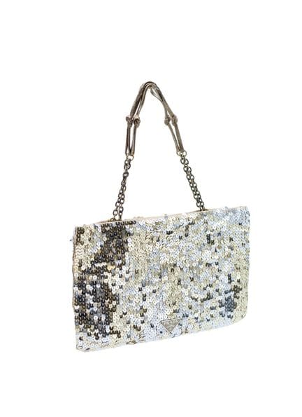 *PRADA 
Borsa in raso a due manici, interamente ri