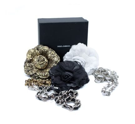*DOLCE & GABBANA 
Lot of three chain belts featuri