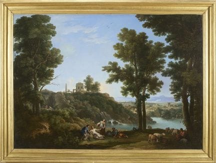Paysage du Latium dans la vallée du Tibre
huile su