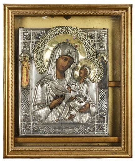 Russische Kunst, 19. Jahrhundert. Ikone der Mutter