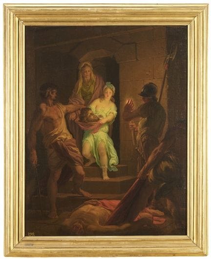 Salomé reçoit la tête de Jean-Baptiste
huile sur t
