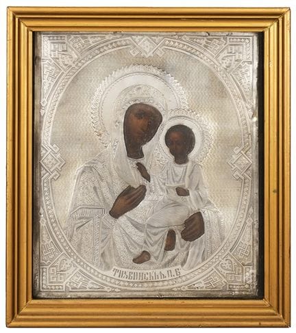 Russische Kunst, 19. Jahrhundert. Ikone der Mutter