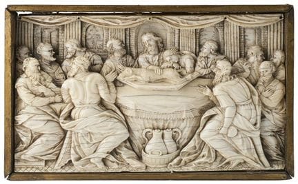 Art du XVIIe siècle. « La Cène », ensemble sculpté