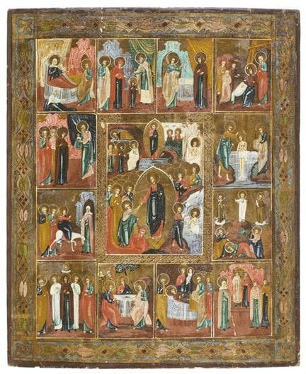 Russische Kunst, 19. Jahrhundert. Ikonenmalerei mi