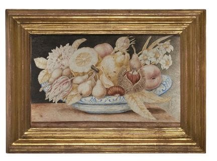 Paire de peintures à la tempera sur parchemin repr