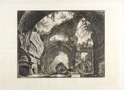 Ruines d'une galerie de statues dans la Villa d'Ha