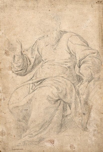 (attr.)

« Figure bénissant (recto) ; Étude d’une 