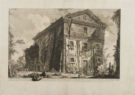 Vue du temple de Bacchus, tirée de la série « Vedu