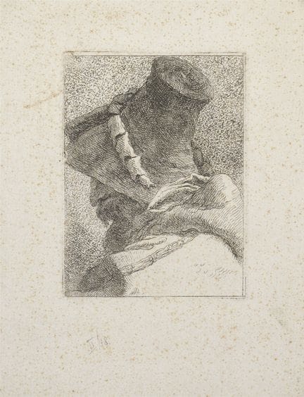 Group of four heads engraved with etchings after G