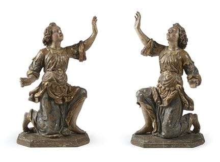 Sculpteur du XVIIe siècle. Paire de sculptures rep