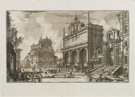 Vue du château de l'Acqua Felice près des thermes 