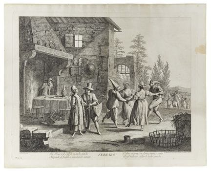 Lot composé de quatre eaux-fortes de F. Bartolozzi