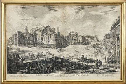 Deux gravures intitulées « Veduta degli avanzi sup