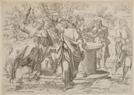 (attribué à)

« La Samaritaine au puits »
eau-fort