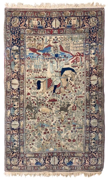 Alfombra de Keshan Mothashem, Persia, principios d
