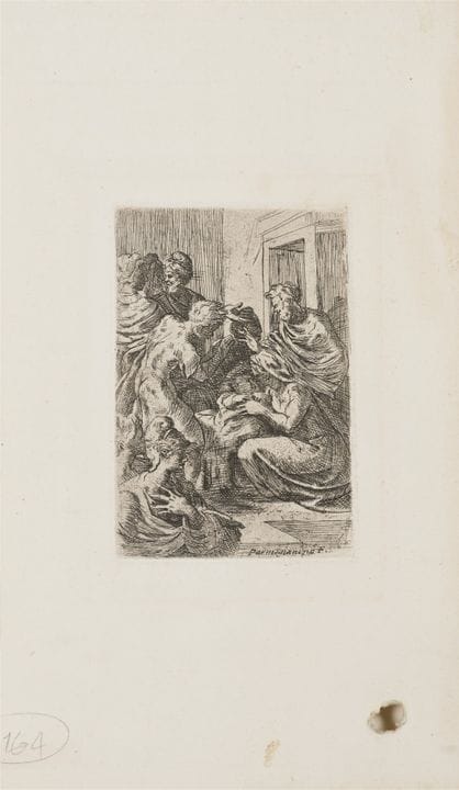 «La adoración de los pastores», según Parmigianino