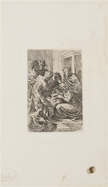 L'Adoration des bergers, d'après le Parmigianino
e