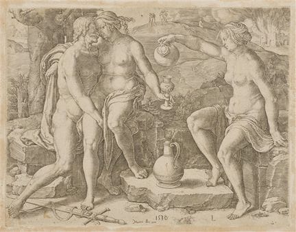 Lot de huit gravures anciennes comprenant : un bur