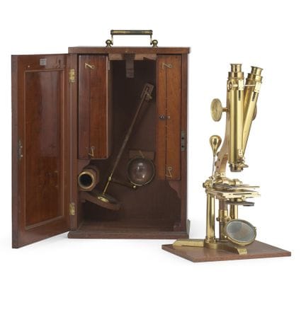 James Smith (1800-1873) 
Microscopio binocular con