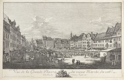 Vue de la Grande Place du Vieux Marché, du côté de