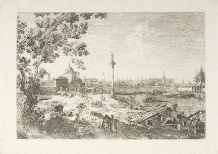 Capriccio view of Padua
etching (plate mark 300x43