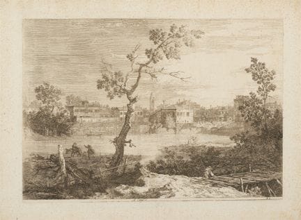 Village along a river
etching (plate mark 300x430 
