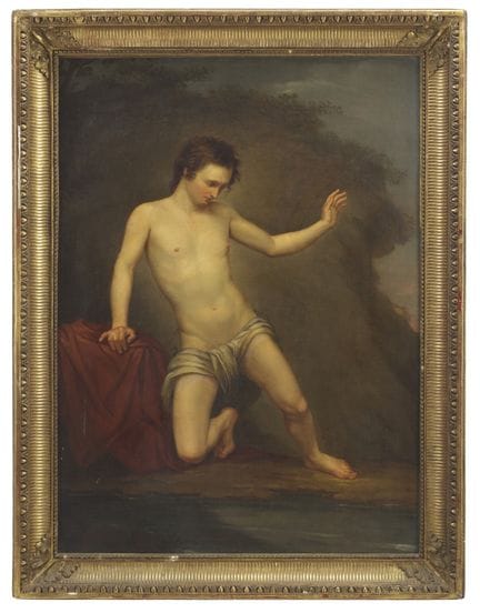 Scuola del secolo XIX

"Narciso" 
olio su tela (cm