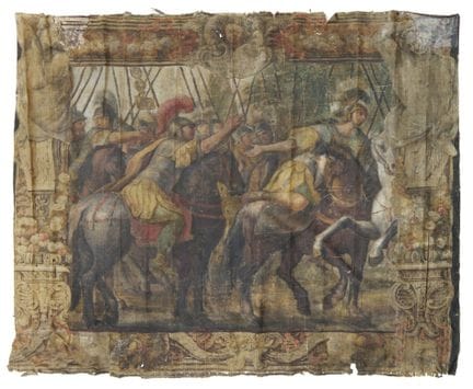 Italian manufactory, 18th century. "The Crusaders 