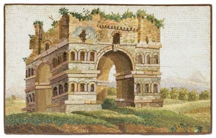 Artiste romain, fin du XVIIIe siècle. Micromosaïqu