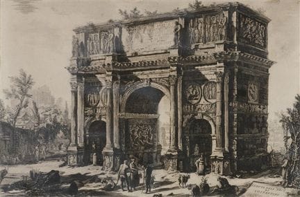 Deux gravures posthumes intitulées « Veduta dell'A