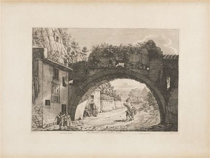 Vue des anciennes fondations du mont Aventin
eau-f