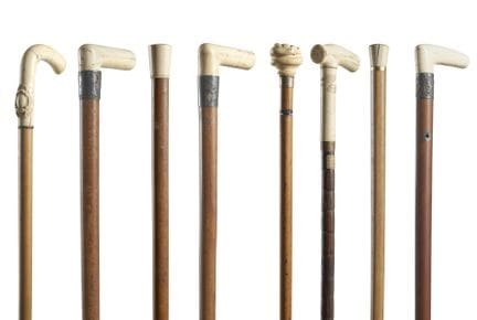 Arte de los siglos XIX y XX. Ocho bastones con emp