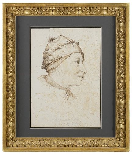 Portrait de l'abbé Luigi Lanzi
plume et encre brun