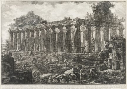 Vista del Templo de Juno, de la serie «Vedute di P