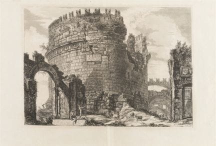 Sepolcro di Cecilia Metella
etching (posthumous im
