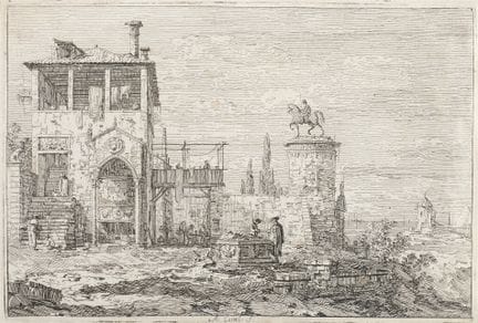 The Equestrian Monument
etching, unique state (pla