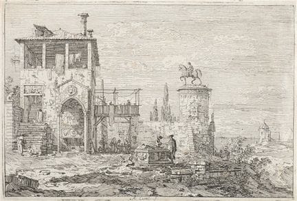 Le Monument équestre
eau-forte, exemplaire unique 