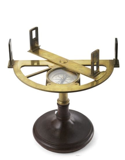 Grilliet, Paris
Semicircular brass graphometer. Fr