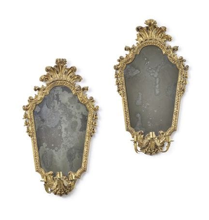 Paire d’appliques de type girandole (ventole), ave
