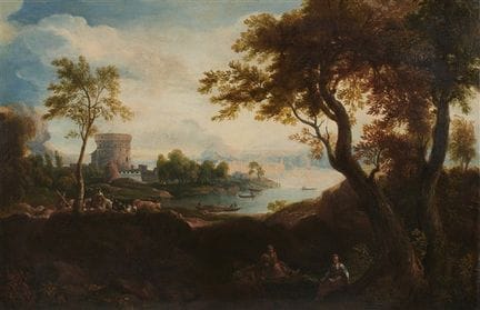 Roman Bambocciante aus dem späten 17. Jahrhundert
