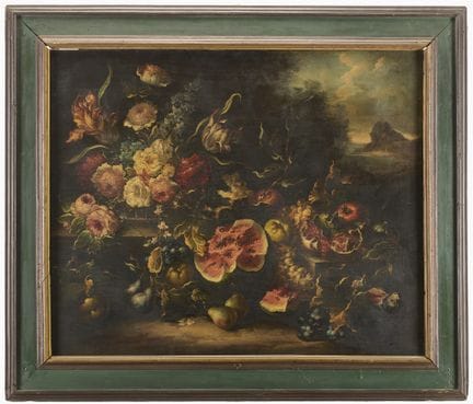 Artista sconosciuto

"Natura morta con fiori e fru