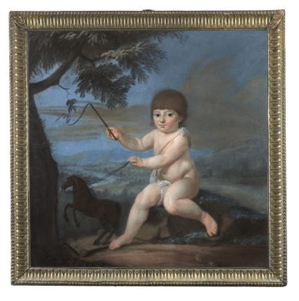 (Attribuito)

"Fanciullo con cavallino" 
pastelli 