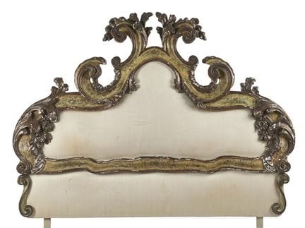 Tête de lit sicilienne du XIXe siècle, sculptée, p