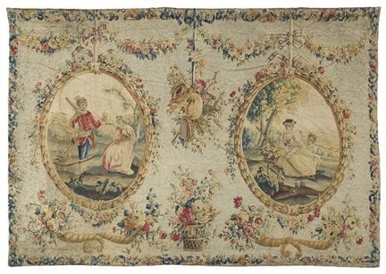 Aubusson-Wandteppich, Frankreich, Ende des 18. Jah